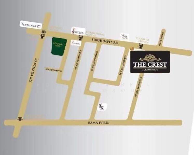 The Crest Sukhumvit 34 : เดอะ เครสท์ สุขุมวิท 34, กรุงเทพ, 778 สุขุมวิท, คลองตัน, คลองเตย, กรุงเทพ, 46 ตร.ม., คอนโด ให้เช่า, โดย Forty-Six Real Estate Group, 500506465 - DDproperty.com