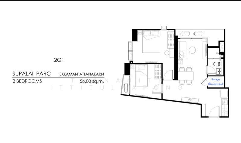 Supalai Parc Ekkamai-Pattanakarn, Bangkok, Suan Luang, Bangkok, 2 Bedrooms, 56 sqm, Condo For Sale, by Thananith Ittitulyapong, 500506920 - DDproperty.com