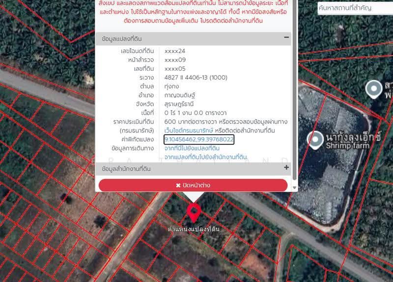 ที่ดินเปล่ากาญจนดิษฐ์ - ทุ่งกง | ใกล้ถนนใหญ่, Surat Thani, Thung Kong, Kanchanadit, Surat Thani, , 1,204 sqm, Land For Sale, by ERA Thailand, 500507448 - DDproperty.com