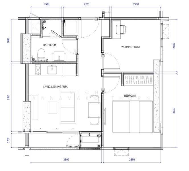 Centric Ratchayothin, Bangkok, 1656 Phahonyothin Rd, Lat Yao, Chatuchak, Bangkok, 2 Bedrooms, 40 sqm, Condo For Rent, by Vichai Annavakulthorn, 500509193 - DDproperty.com