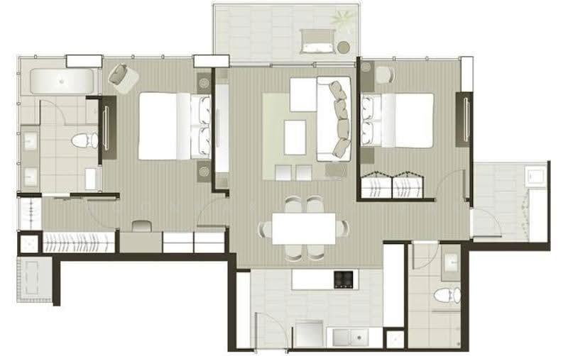 Aequa Sukhumvit 49, Bangkok, Soi Sukhumvit 49, Sukhumvit Road, Khlong Tan Nua, Watthana, Bangkok, 2 Bedrooms, 96 sqm, Condo For Rent, by Boonraksa Sopak, 500509235 - DDproperty.com