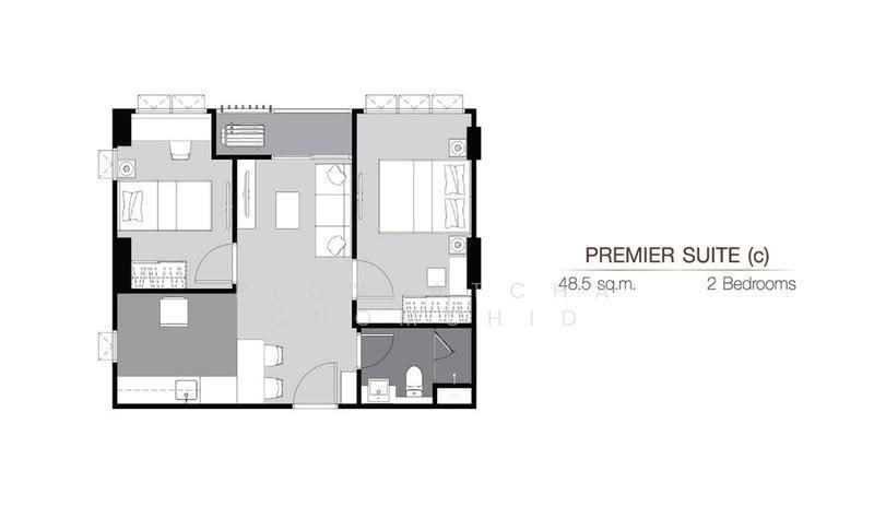 Supalai Prime Rama 9, Bangkok, Rama 9 Road, Bang Kapi, Huai Khwang, Bangkok, 2 Bedrooms, 48 sqm, Condo For Rent, by Ploypatcha Chomchid, 500509292 - DDproperty.com
