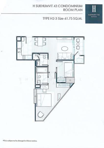 H Sukhumvit 43, กรุงเทพ, 28 Sukhumvit 34 Road, คลองตันเหนือ, วัฒนา, กรุงเทพ, 62 ตร.ม., คอนโด ขาย, โดย Shinyu Real Estate, 500509500 - DDproperty.com