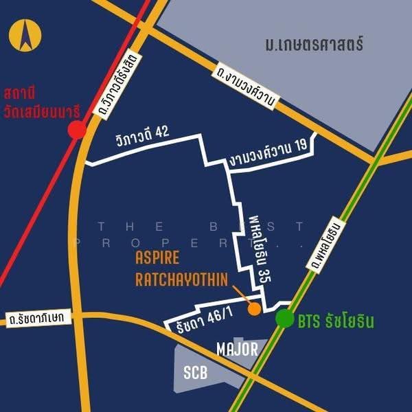 Aspire Ratchayothin, Bangkok, 42 Phahon Yothin Rd, Lat Yao, Chatuchak, Bangkok, 1 Bedroom, 29 sqm, Condo For Sale, by The Best Property ต้อม, 500510694 - DDproperty.com