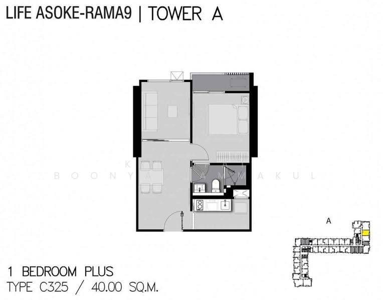 Life Asoke-Rama 9, Bangkok, 626 Asoke-Dindaeng Road, Makkasan, Ratchathewi, Bangkok, 2 Bedrooms, 45 sqm, Condo For Rent, by Kitnipat Boonyadhammakul, 500511179 - DDproperty.com