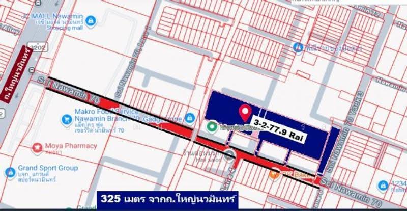ขายที่ดิน 3-2-77.9 ไร่ นวมินทร์ 70 แยก 3 ใกล้ปากซอยนวมินทร์ 70, Bangkok, นวมินทร์, Khlong Kum, Bueng Kum, Bangkok, , 5,912 sqm, Land For Sale, by ธัญพัฒน์ วิวิธวรรธ์, 500511216 - DDproperty.com