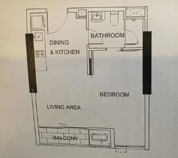 Nara 9 by Eastern Star, Bangkok, Naradhiwas Rajanagarindra Road, Thung Maha Mek, Sathon, Bangkok, 1 Bedroom, 34 sqm, Condo For Sale, by Fazwaz (Thailand) Co., Ltd., 500513871 - DDproperty.com