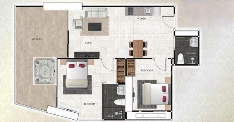 Arcadia Millennium Tower, Chon Buri (Pattaya), Pattaya 3rd Road, Nong Pru, Bang Lamung (Pattaya), Chon Buri (Pattaya), 2 Bedrooms, 85 sqm, Condo For Sale, by Supicha Chorjong, 500514270 - DDproperty.com