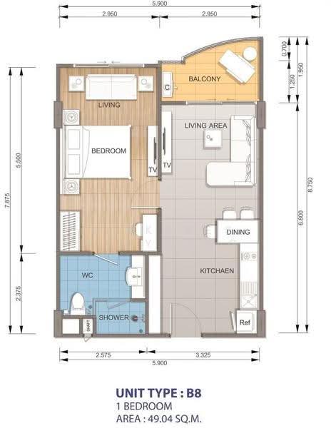 Whale Marina Condo, Chon Buri (Pattaya), 360 Soi Na Jomtien 8, Na Chom Thian, Sattahip, Chon Buri (Pattaya), 1 Bedroom, 49 sqm, Condo For Sale, by Sikkares Ploydang, 500514465 - DDproperty.com