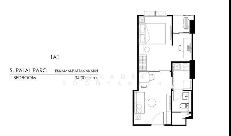 Supalai Parc Ekkamai-Pattanakarn, Bangkok, Suan Luang, Bangkok, 1 Bedroom, 34 sqm, Condo For Sale, by Pavadee Boonyarith, 500514606 - DDproperty.com