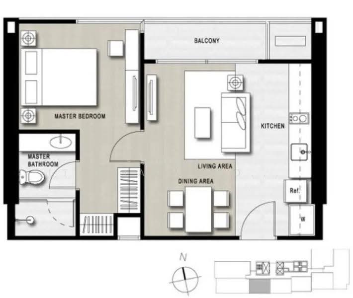 HQ Thonglor by Sansiri, Bangkok, Sukhumvit Road, Khlong Tan Nua, Watthana, Bangkok, 1 Bedroom, 44 sqm, Condo For Sale, by Fazwaz (Thailand) Co., Ltd., 500517486 - DDproperty.com