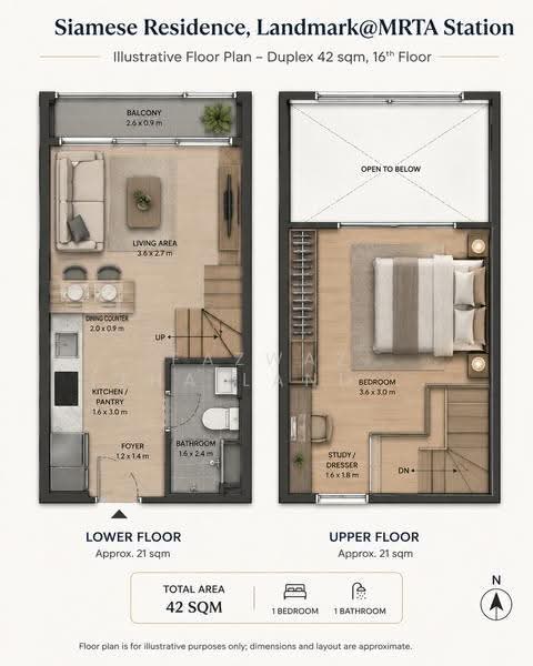 Landmark @MRTA Station, Bangkok, 397 Rama 9 Road, Bang Kapi, Huai Khwang, Bangkok, 2 Bedrooms, 42 sqm, Condo For Rent, by Fazwaz (Thailand) Co., Ltd., 500519530 - DDproperty.com
