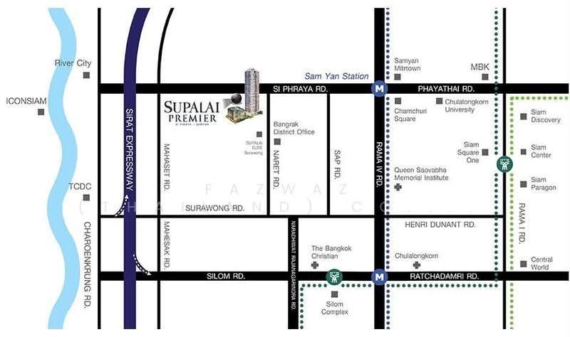Supalai Premier Si Phraya-Samyan, Bangkok, Si Phraya Road, Si Phraya, Bang Rak, Bangkok, 2 Bedrooms, 73 sqm, Condo For Rent, by Fazwaz (Thailand) Co., Ltd., 500519831 - DDproperty.com