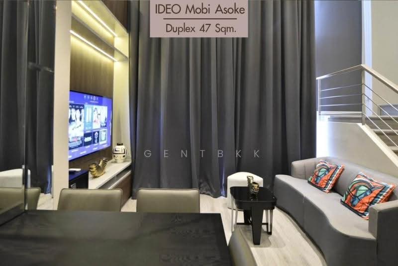 IDEO Mobi Asoke, Bangkok, New Petchaburi Road, Bang Kapi, Huai Khwang, Bangkok, 1 Bedroom, 47 sqm, Condo For Rent, by Agentbkk, 500520549 - DDproperty.com