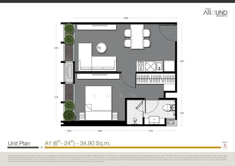 Noble Around Sukhumvit 33, Bangkok, 17 Soi Sukhumvit 33, Khlong Tan Nua, Watthana, Bangkok, 1 Bedroom, 35 sqm, Condo For Sale, by คุณฝน, 500521248 - DDproperty.com