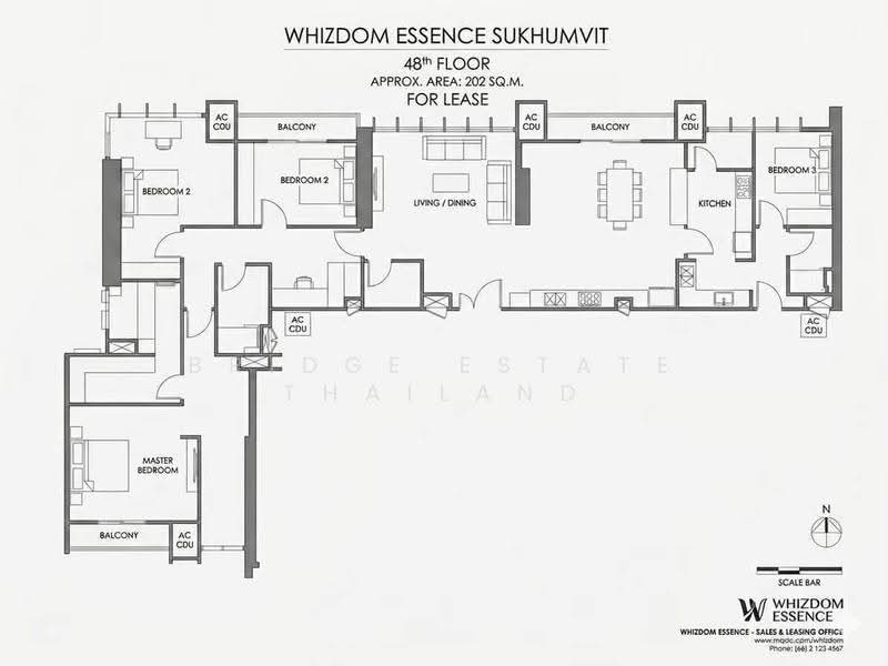 Whizdom Essence, Bangkok, 5 Piyabutr 1 Alley, Bang Chak, Phra Khanong, Bangkok, 4 Bedrooms, 202 sqm, Condo For Rent, by Bridge Estate Thailand, 500522074 - DDproperty.com
