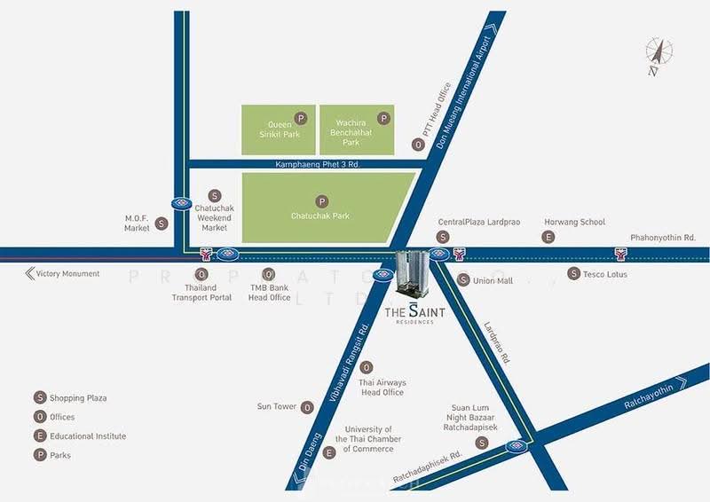 The Saint Residences Ladprao, Bangkok, 588 Vibhavadi-Rangsit Road, Jom Phon, Chatuchak, Bangkok, 3 Bedrooms, 114 sqm, Condo For Rent, by PROPMATCH CO., LTD., 500522306 - DDproperty.com