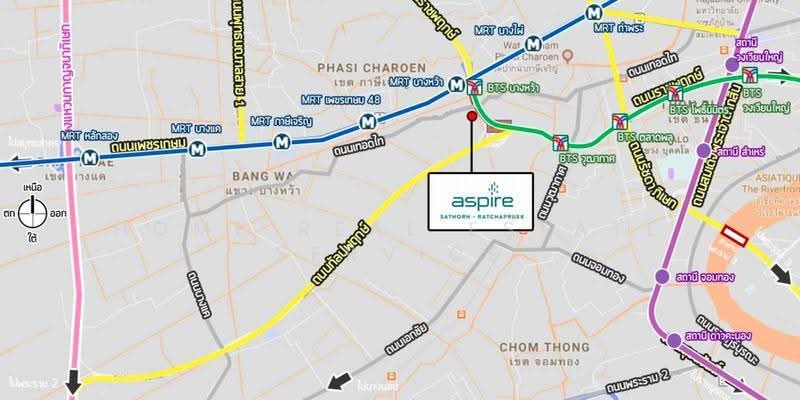Aspire Sathorn-Ratchaphruek : แอสปาย สาทร-ราชพฤกษ์, กรุงเทพ, ถนน ราชพฤกษ์, ปากคลองภาษีเจริญ, ภาษีเจริญ, กรุงเทพ, 35 ตร.ม., คอนโด ขาย, โดย HOME Real Estate Service, 500523366 - DDproperty.com