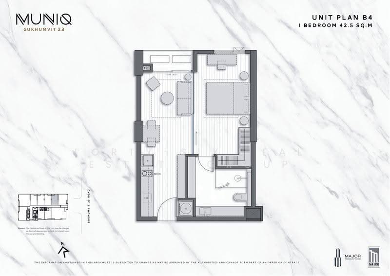 MUNIQ Sukhumvit 23, Bangkok, 17 Sukhumvit 23, Khlongtoei Nua, Watthana, Bangkok, 1 Bedroom, 43 sqm, Condo For Sale, by Forty-Six Real Estate Group, 500524756 - DDproperty.com
