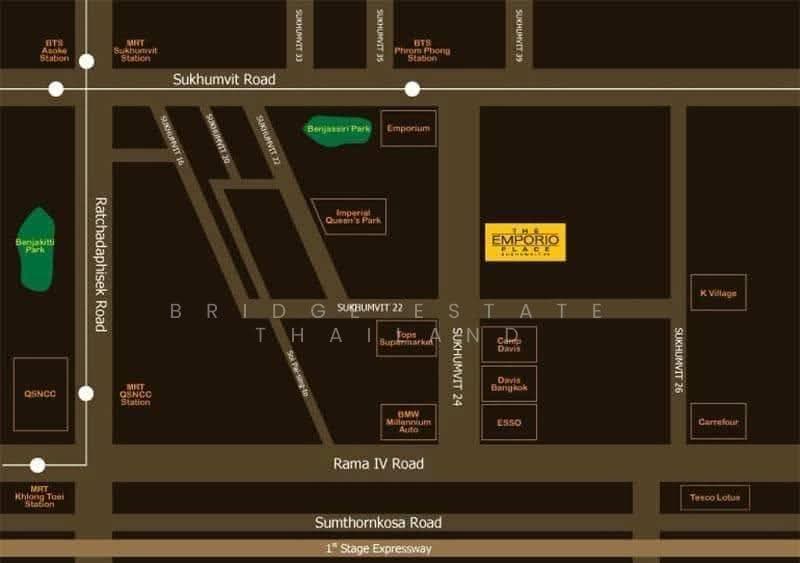 The Emporio Place, bangkok, 93 Soi Sukhumvit 24, Sukhumvit Road, Khong Tan, Khlong Toei, Bangkok, 1 Bedroom, 83 sqm, Condo For Rent, by Bridge Estate Thailand, 500525165 - DDproperty.com