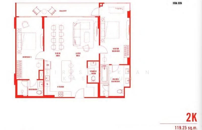 The Standard Residences Hua Hin, Prachuap Khiri Khan, Nong Kae, Hua Hin, Prachuap Khiri Khan, 2 Bedrooms, 119 sqm, Condo For Sale, by Sirisongkran Kasemkun, 500526521 - DDproperty.com