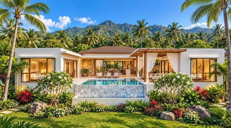 Sleek 2-3 Bed Sea View Villas for Sale in Lamai, Surat Thani, Maret, Ko Samui, Surat Thani, 2 Bedrooms, 300 sqm, Villa For Sale, by Conrad Properties, 500531735 - DDproperty.com