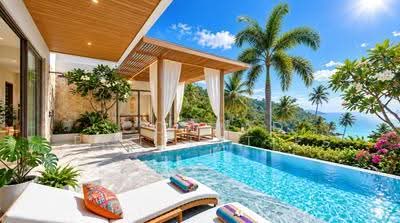 ขาย - Sleek 2-3 Bed Sea View Villas for Sale in Lamai, สุราษฎร์ธานี