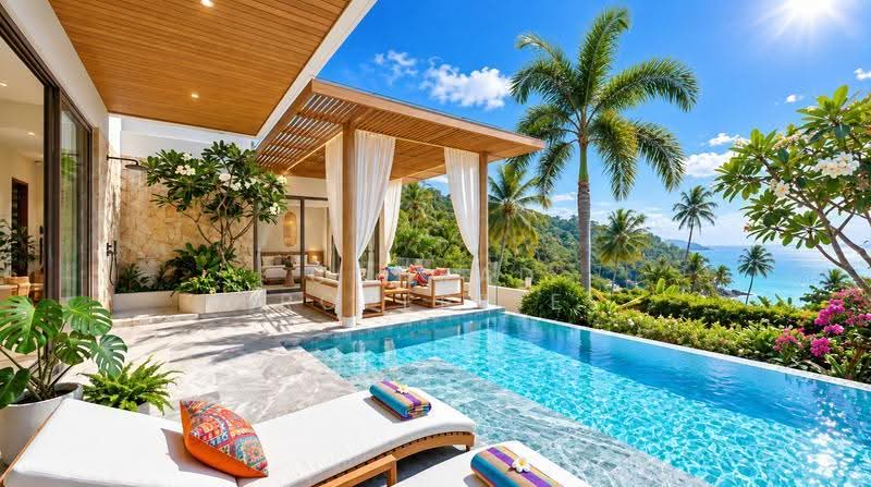 Sleek 2-3 Bed Sea View Villas for Sale in Lamai, สุราษฎร์ธานี, มะเร็ต, เกาะสมุย, สุราษฎร์ธานี, 300 ตร.ม., วิลล่า ขาย, โดย Conrad Properties, 500531735 - DDproperty.com
