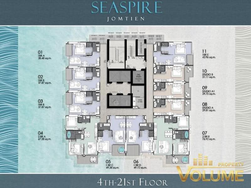 Seaspire Jomtien : คอนโดมิเนียมซีสไปร์ จอมเทียน, ชลบุรี, หนองปรือ, บางละมุง, ชลบุรี, 30 ตร.ม., คอนโด ขาย, โดย Regina Nuengjamnong, 500532504 - DDproperty.com