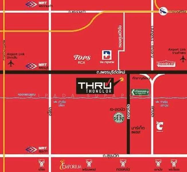Thru Thonglor, กรุงเทพ, ถนนเพชรบุรีตัดใหม่ แขวงบางกะปิ เขตห้วยขวาง กรุงเทพมหานคร, บางกะปิ, ห้วยขวาง, กรุงเทพ, 62 ตร.ม., คอนโด ให้เช่า, โดย Vipada Supaporn, 500532841 - DDproperty.com