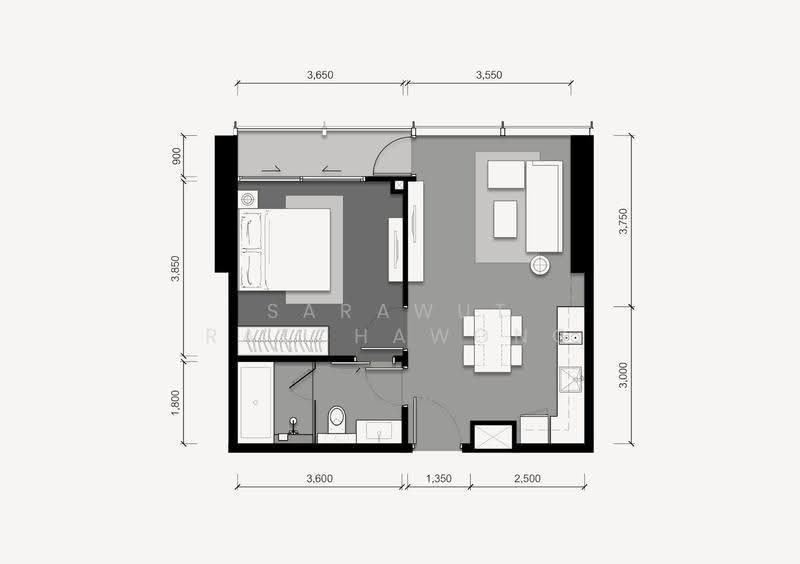 Tait Sathorn 12, Bangkok, Soi Sathorn 12, Sathorn Road, Silom, Bang Rak, Bangkok, 1 Bedroom, 52 sqm, Condo For Rent, by Sarawut Ratchawong, 500533133 - DDproperty.com