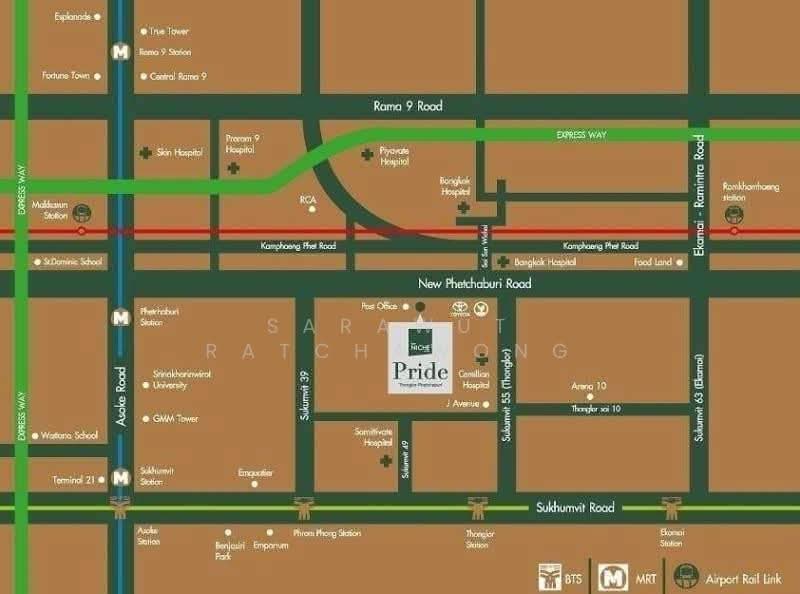 The Niche Pride Thonglor-Phetchaburi, Bangkok, New Petchaburi Road, Bang Kapi, Huai Khwang, Bangkok, 1 Bedroom, 36 sqm, Condo For Rent, by Sarawut Ratchawong, 500533462 - DDproperty.com