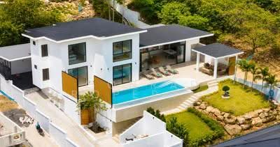ขาย - Brand-New 4 Bed Sea View Villa with Garden in Bophut, สุราษฎร์ธานี