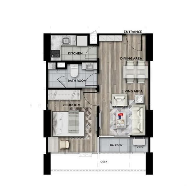 Sapphire Luxurious Condominium Rama III, Bangkok, 837 Rama III Road, Bang Pong Pang, Yan Nawa, Bangkok, 1 Bedroom, 45 sqm, Condo For Rent, by Anyaporn Srikanlayanabut, 500533635 - DDproperty.com