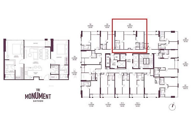 The Monument Sathon, Bangkok, Silom, Bang Rak, Bangkok, 2 Bedrooms, 80 sqm, Condo For Sale, by Sirithong Saetang, 500533764 - DDproperty.com