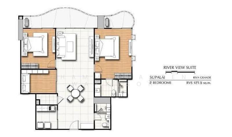 Supalai Riva Grande Rama 3, Bangkok, Rama 3 Road, Chong Nonsi, Yan Nawa, Bangkok, 2 Bedrooms, 127 sqm, Condo For Sale, by Muhammad-ameen Waeyusoh, 500534395 - DDproperty.com