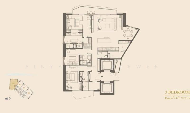 The Residences At Mandarin Oriental, Bangkok, 117 Charoen Nakorn Road, Khlong Ton Sai, Khlong San, Bangkok, 3 Bedrooms, 223 sqm, Condo For Sale, by Pinyada Hantewee, 500534658 - DDproperty.com