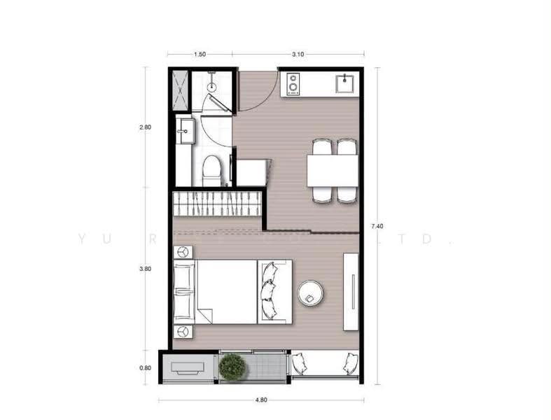 Noble Form Thonglor, Bangkok, Sukhumvit 55, Khlong Tan Nua, Watthana, Bangkok, 1 Bedroom, 32 sqm, Condo For Sale, by YU RISE CO., LTD., 500540087 - DDproperty.com