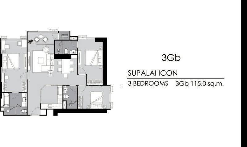 Supalai Icon Sathorn : ศุภาลัย ไอคอน สาทร, กรุงเทพ, ถนนสาทรใต้, ทุ่งมหาเมฆ, สาทร, กรุงเทพ, 113 ตร.ม., Condo ให้เช่า, โดย Boonraksa Sopak, 500541659 - DDproperty.com