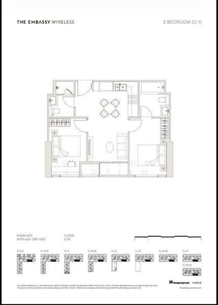 The Embassy Wireless, Bangkok, 1042 Witthayu Rd, Lumphini, Pathum Wan, Bangkok, 2 Bedrooms, 54 sqm, Condo For Sale, by Suchada Yodyiem, 500542566 - DDproperty.com