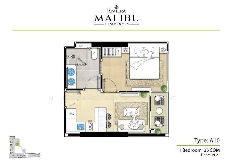The Riviera Malibu : เดอะ ริเวียร่า มาลิบู, ชลบุรี, Phra Tam Nak 5, หนองปรือ, บางละมุง, ชลบุรี, 35 ตร.ม., Condo ขาย, โดย Regina Nuengjamnong, 500546069 - DDproperty.com