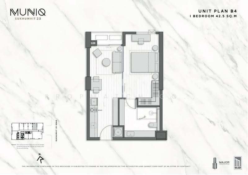 MUNIQ Sukhumvit 23, Bangkok, 17 Sukhumvit 23, Khlongtoei Nua, Watthana, Bangkok, 1 Bedroom, 43 sqm, Condo For Sale, by PROPMATCH CO., LTD., 500548065 - DDproperty.com