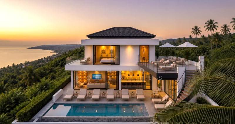 Modern 3-Bedroom Sea View Pool Villa in Chaweng Hills, สุราษฎร์ธานี, บ่อผุด, เกาะสมุย, สุราษฎร์ธานี, 450 ตร.ม., วิลล่า ขาย, โดย Conrad Properties, 500548100 - DDproperty.com