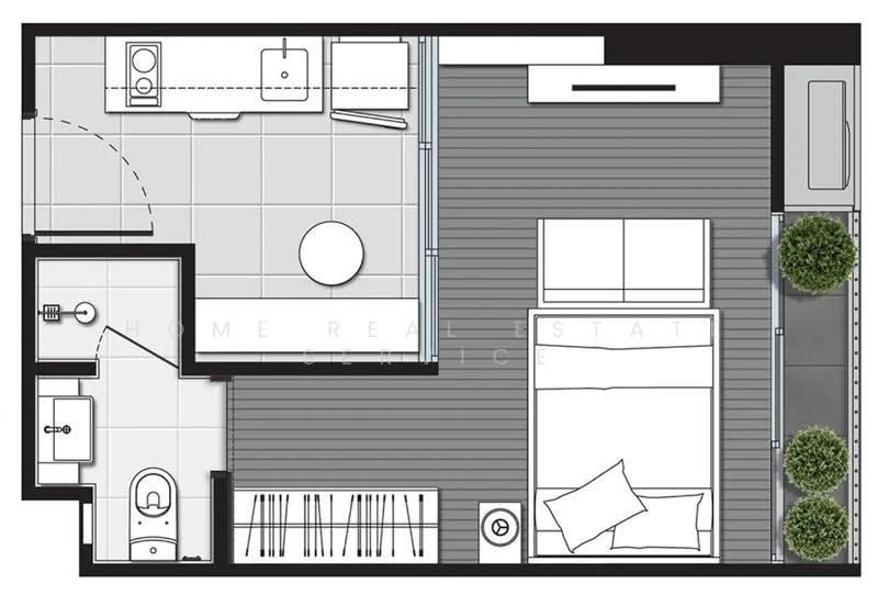 Noble Around Ari, Bangkok, 312 Phahon Yothin Rd, Samsen Nai, Phaya Thai, Bangkok, 1 Bedroom, 27 sqm, Condo For Rent, by HOME Real Estate Service, 500548584 - DDproperty.com