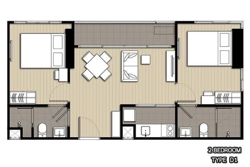 IDEO O2 Bangna, Bangkok, 195 Sanphawut Road, Bang Na Tai, Bang Na, Bangkok, 2 Bedrooms, 53 sqm, Condo For Sale, by HOME Real Estate Service, 500549282 - DDproperty.com