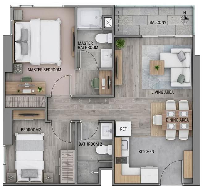 The Base Park West Sukhumvit 77, bangkok, 11 Soi Sukhumvit 77 Sukhumvit Road, Phra Kanong Nua, Watthana, Bangkok, 2 Bedrooms, 54 sqm, Condo For Rent, by Bridge Estate Thailand, 500550028 - DDproperty.com
