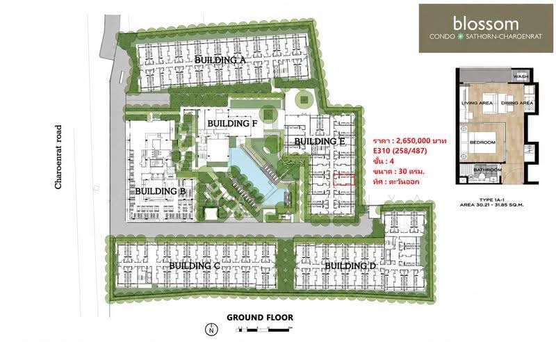 Blossom Condo @ Sathorn-Charoenrat : บลอสซั่ม คอนโด สาทร-เจริญราษฎร์, กรุงเทพ, ถนนเจริญราษฎร์, ทุ่งวัดดอน, สาทร, กรุงเทพ, 32 ตร.ม., คอนโด ขาย, โดย Jiranan Kanya, 500550919 - DDproperty.com