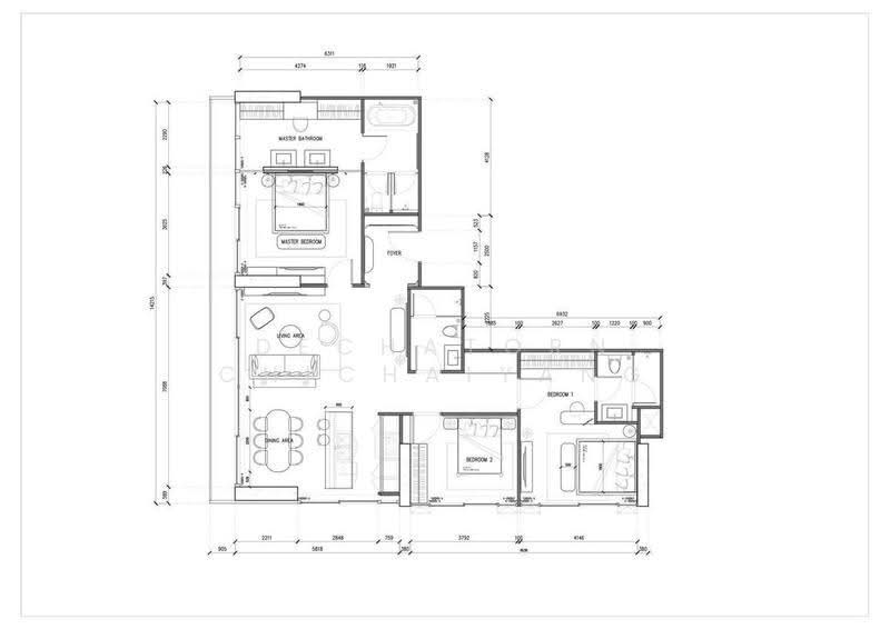 Khun By Yoo, Bangkok, 338 Thonglor Road, Khlong Tan Nua, Watthana, Bangkok, 3 Bedrooms, 150 sqm, Condo For Rent, by Dechatorn Chichaiyang, 500551182 - DDproperty.com
