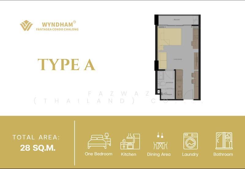Wyndham Fantasea Condo Chalong, Phuket, Chalong, Muang Phuket, Phuket, 1 Bedroom, 28 sqm, Condo For Sale, by Fazwaz (Thailand) Co., Ltd., 500552294 - DDproperty.com