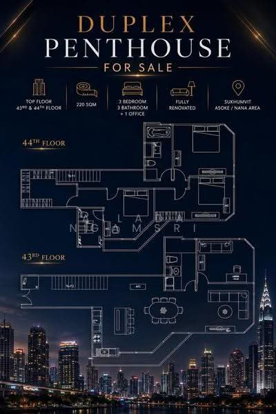 Sukhumvit Suite : สุขุมวิท สวีท, กรุงเทพ, 19 ซอยสุขุมวิท 13, คลองเตยเหนือ, วัฒนา, กรุงเทพ, 220 ตร.ม., คอนโด ขาย, โดย Ailada Ngamsri, 500554500 - DDproperty.com